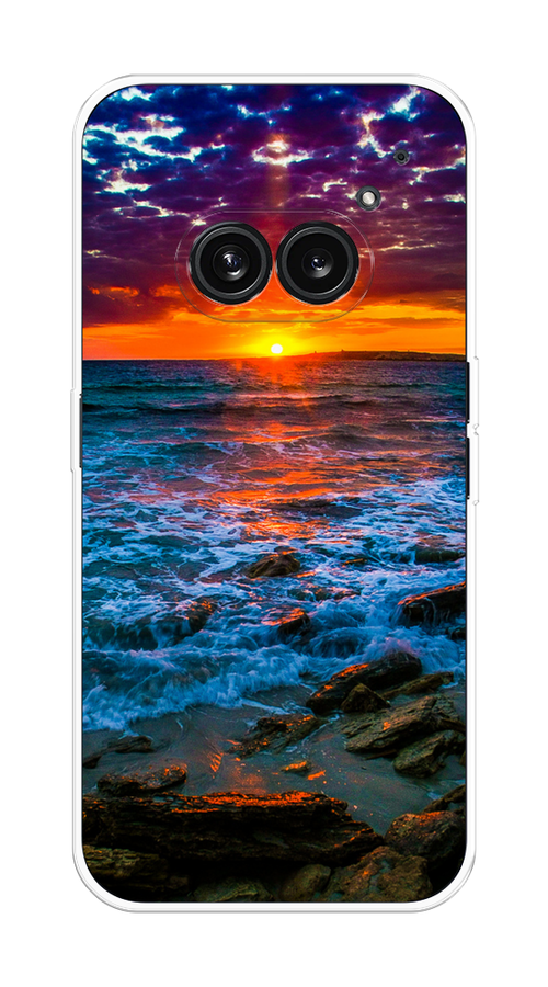 

Чехол на Nothing Phone 2a "Закат 1", Оранжевый;синий, 3300350-1