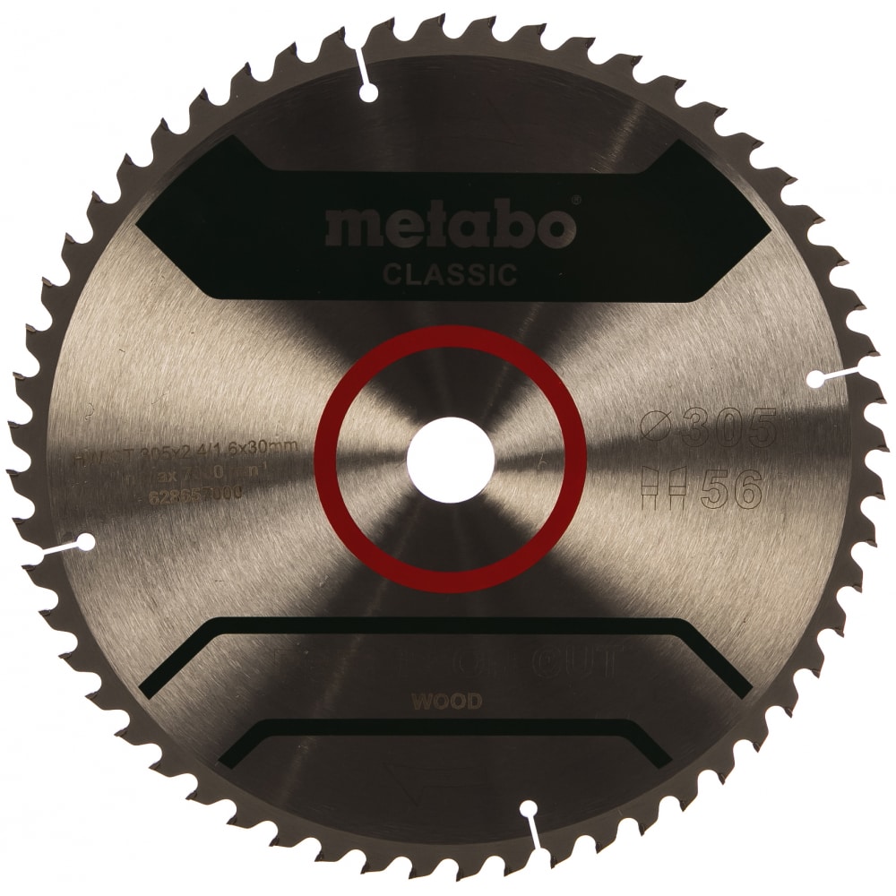 фото Диск пильный precision cut classic (305x30 мм; 56z; wz 5neg; блистер) metabo 628657000