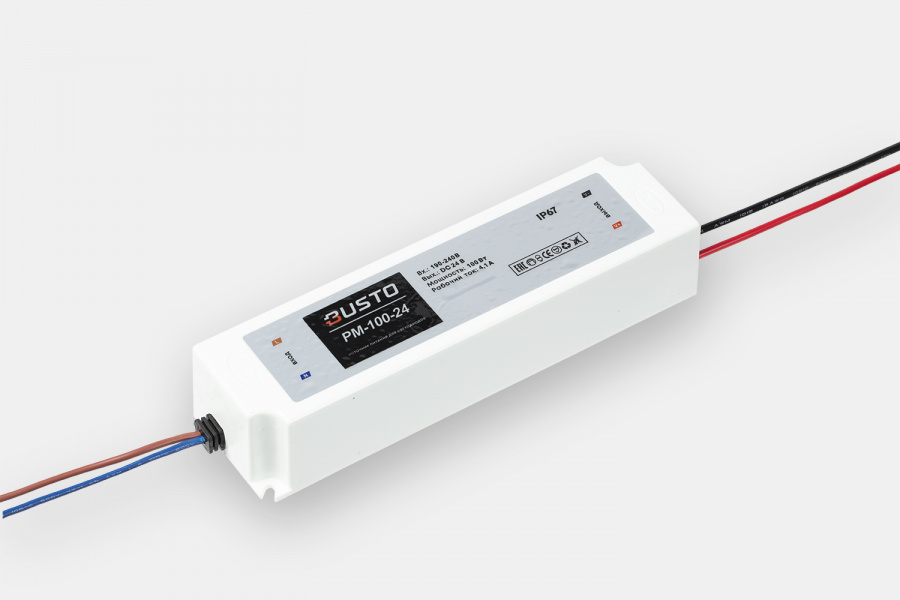 

Источник питания BUSTO PM-100-24 IP67 пластик, Белый, PM-100-24