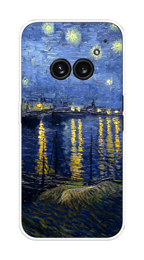

Чехол на Nothing Phone 2a "Звездная ночь над Роной", Синий;желтый, 3300350-1