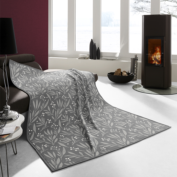 фото Плед biederlack cotton home silver 150x200 см