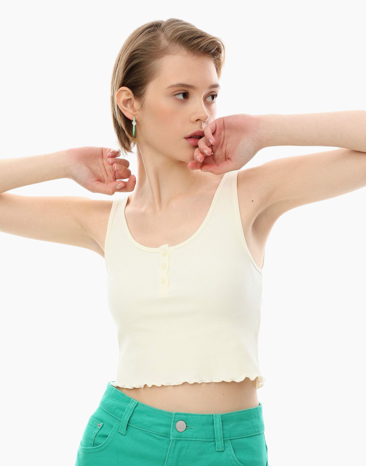 

Топ женский Gloria Jeans GTN004175 белый S (40-42), GTN004175