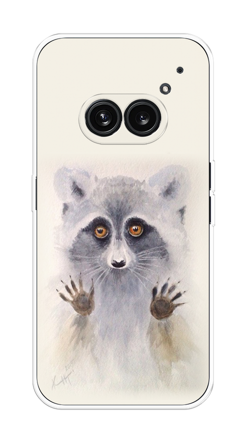 

Чехол на Nothing Phone 2a "Енот за стеклом", Бежевый;серый, 3300350-1