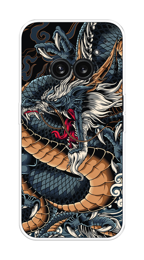 

Чехол на Nothing Phone 2a "Japanese Dragon", Коричневый;черный;синий, 3300350-1