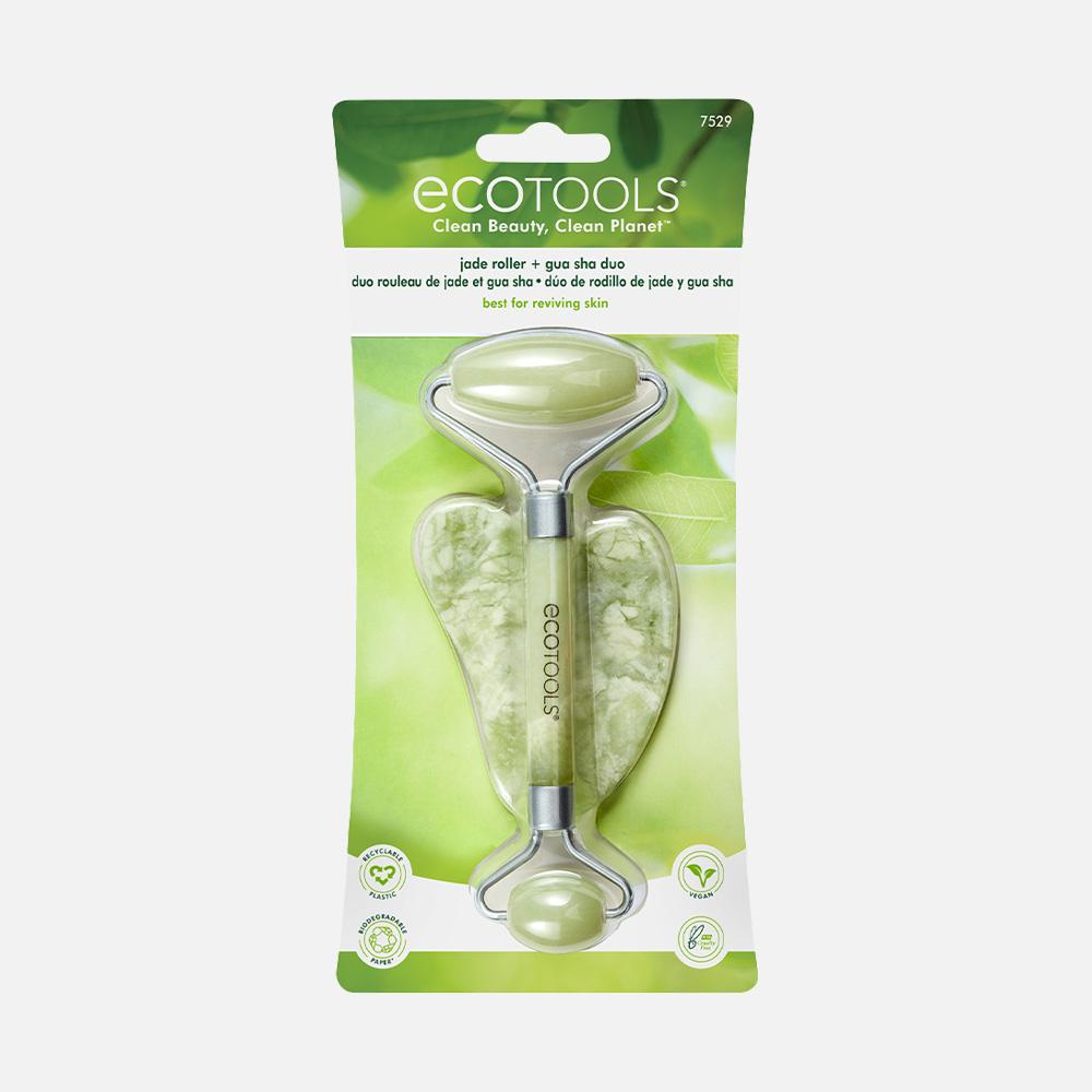 

Мини-роллер и скребок гуаша EcoTools нефритовые, набор, 2 шт.