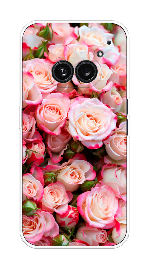 

Чехол на Nothing Phone 2a "Много роз", Розовый, 3300350-1