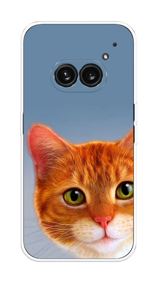 

Чехол на Nothing Phone 2a "Любопытный котик", Коричневый, 3300350-1