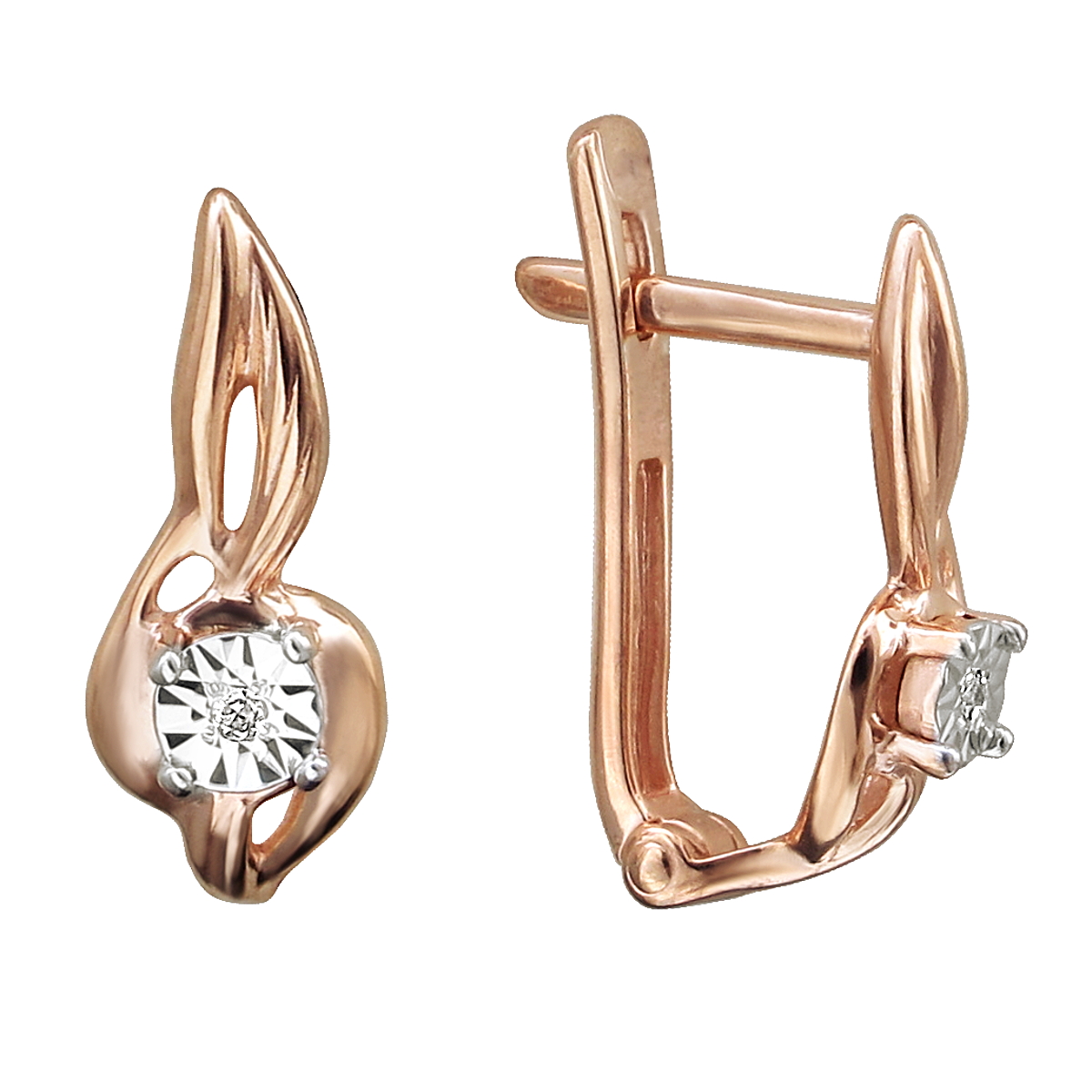 

Серьги из серебра с бриллиантом Эстет 01С6512259А, 01С6512259А