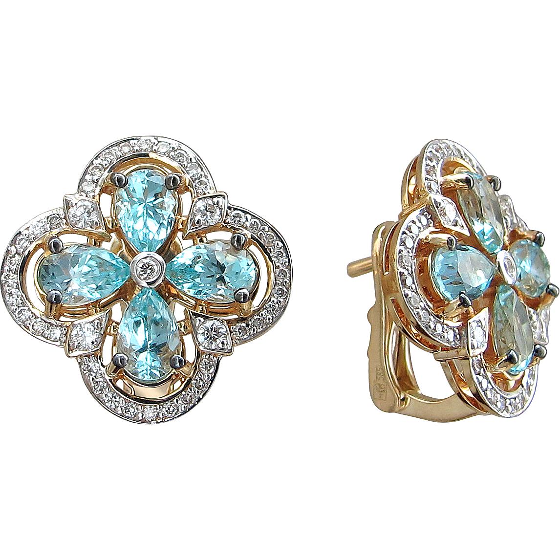 

Серьги из желтого золота с бриллиантом Эстет 01С6310919-5, 01С6310919-5