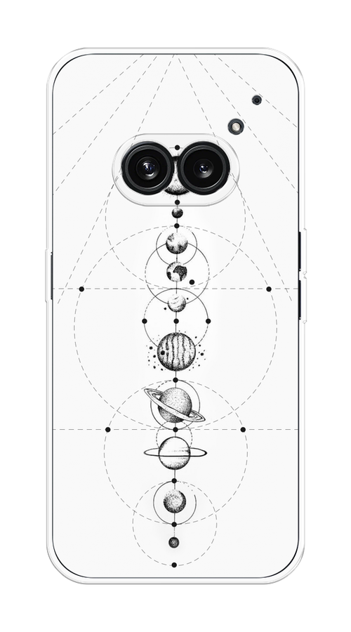 

Чехол на Nothing Phone 2a "Парад планет", Серый, 3300350-1