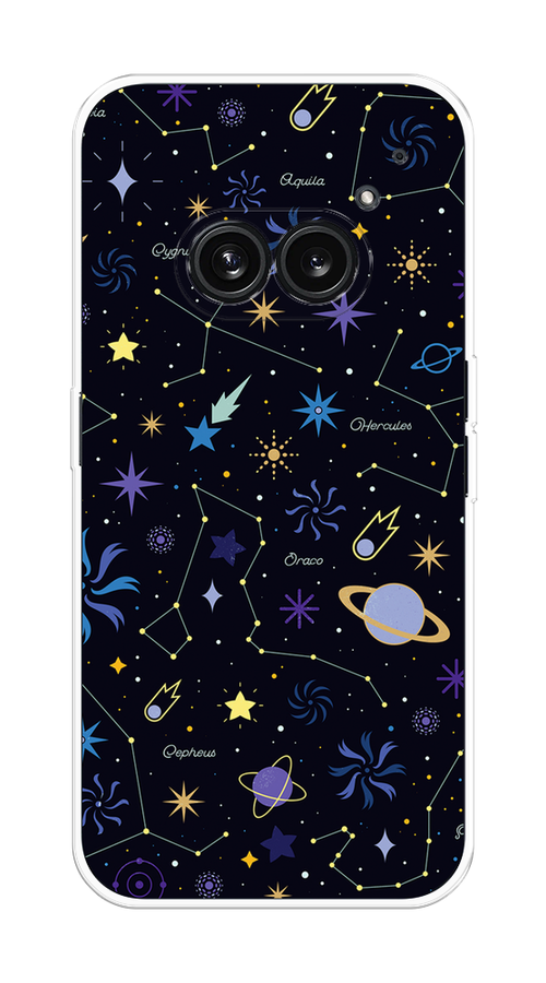 

Чехол на Nothing Phone 2a "Цветной космос", Желтый, 3300350-1
