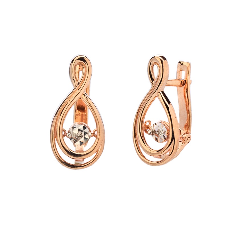 

Серьги из серебра с бриллиантом Эстет 01С657963РА, 01С657963РА