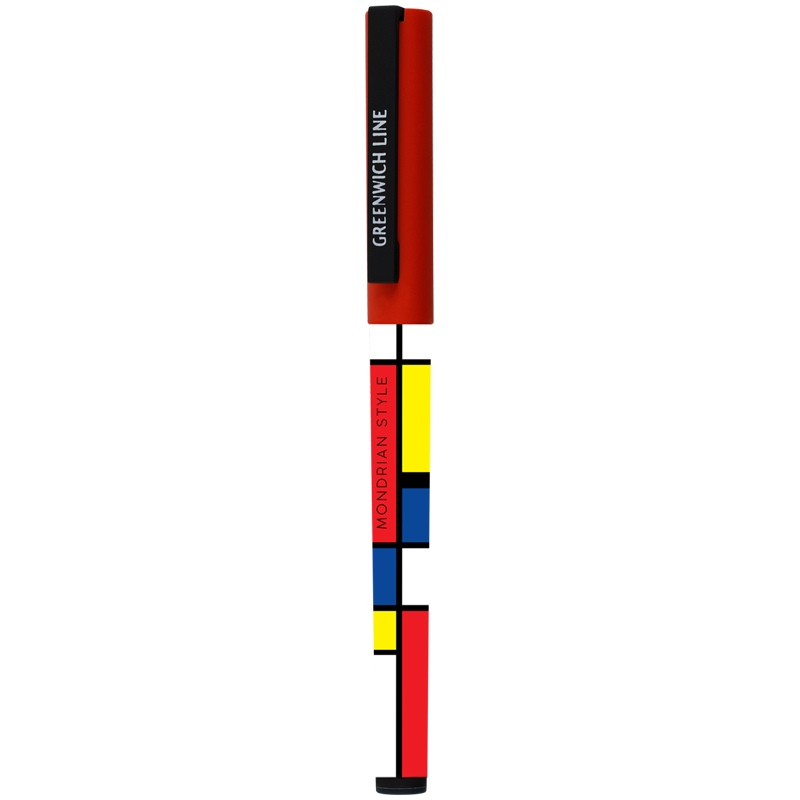 

Ручка шариковая Greenwich Line Mondrian синяя, 0,7мм, игольчатый стержень, грип, софт-тач