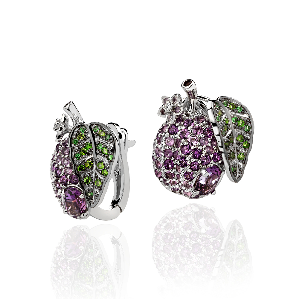 

Серьги из белого золота с бриллиантом Эстет 01С6213479-8, 01С6213479-8
