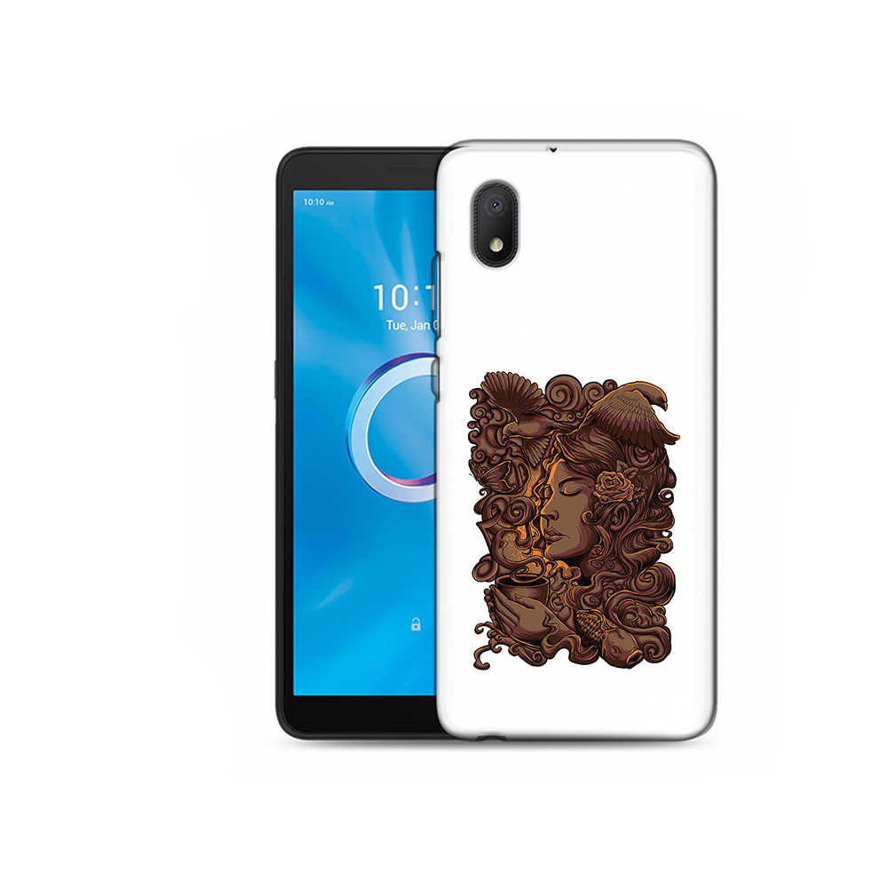 

Чехол MyPads Tocco для Alcatel 1B 5002H девушка с длинными волосами абстракция, Tocco
