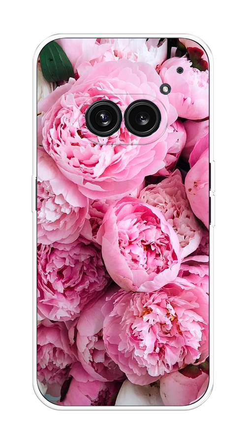 

Чехол на Nothing Phone 2a "Розовые пионы", Бежевый;розовый, 3300350-1