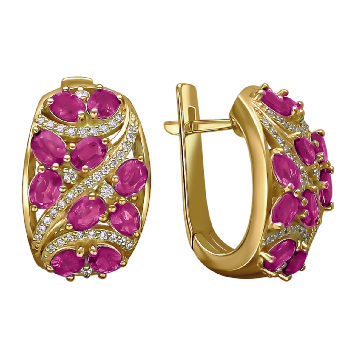 

Серьги из желтого золота с бриллиантом Эстет 01С643348-3, 01С643348-3