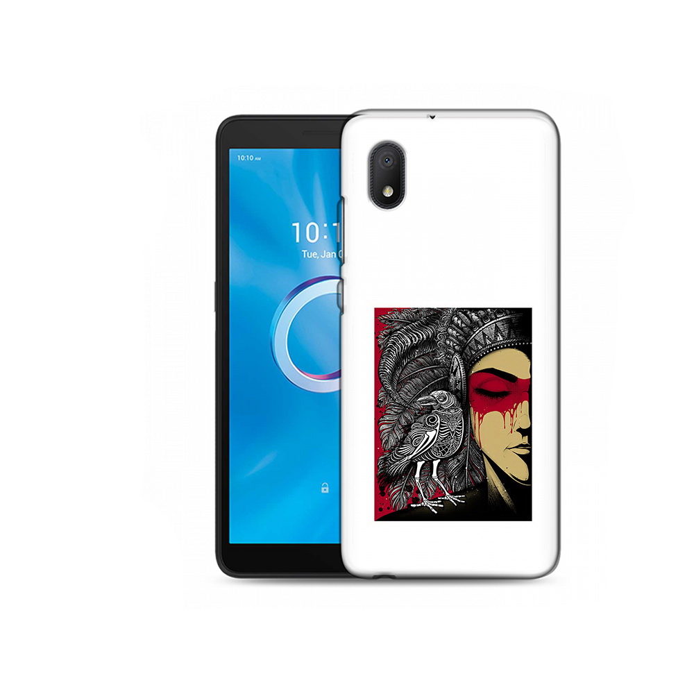 

Чехол MyPads Tocco для Alcatel 1B 5002H девушка с вороном в абстракции (PT227135.663.311), Tocco