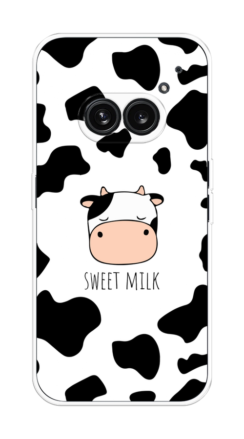 

Чехол на Nothing Phone 2a "Sweet milk", Розовый;белый;черный, 3300350-1