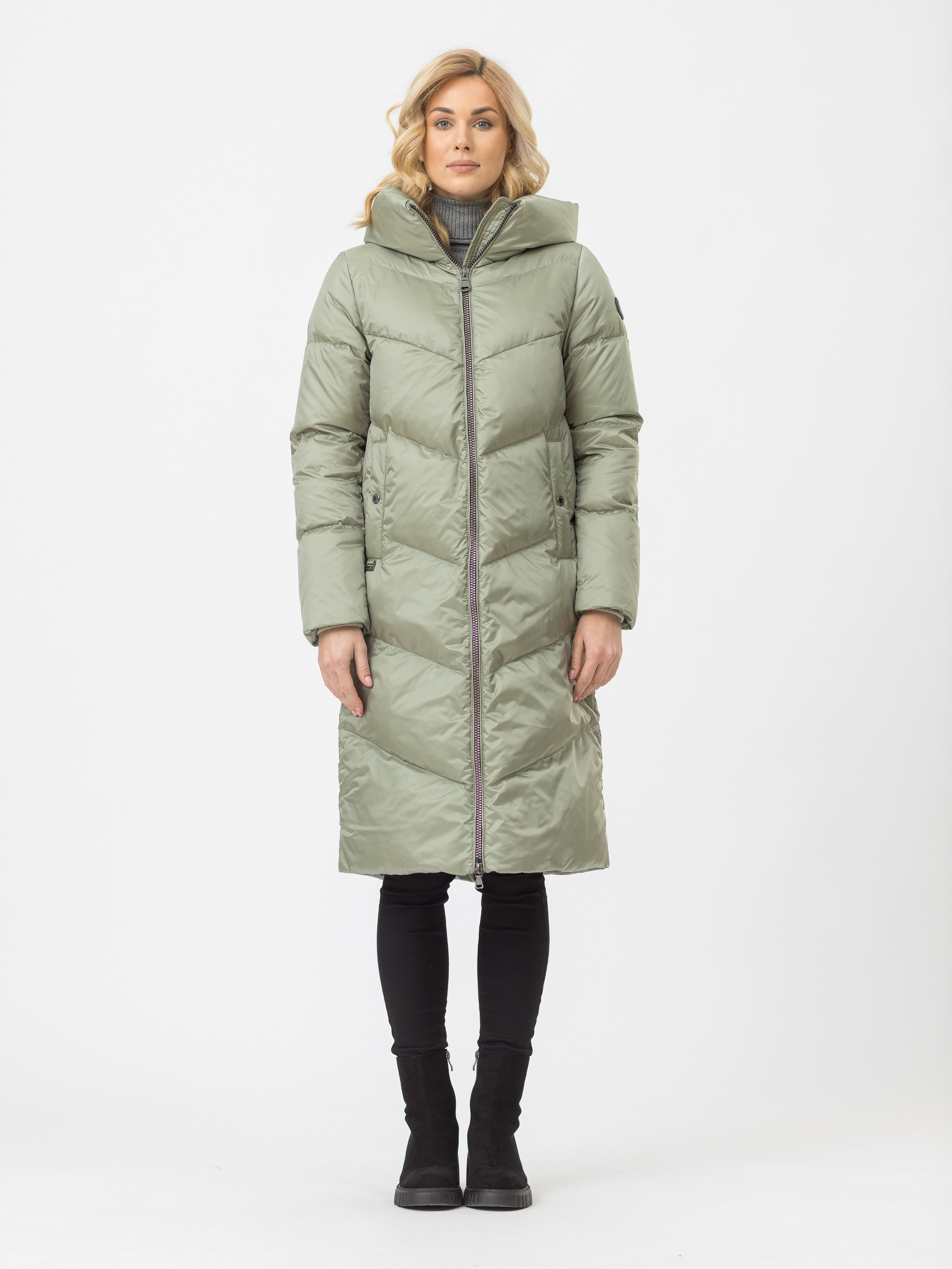 

Пуховик женский Avi A-17026-34 хаки 48 EU, A-17026-34