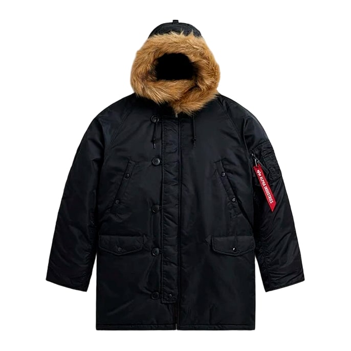 

Зимняя куртка мужская Alpha Industries Heritage N-3B черная M, Черный, Heritage N-3B