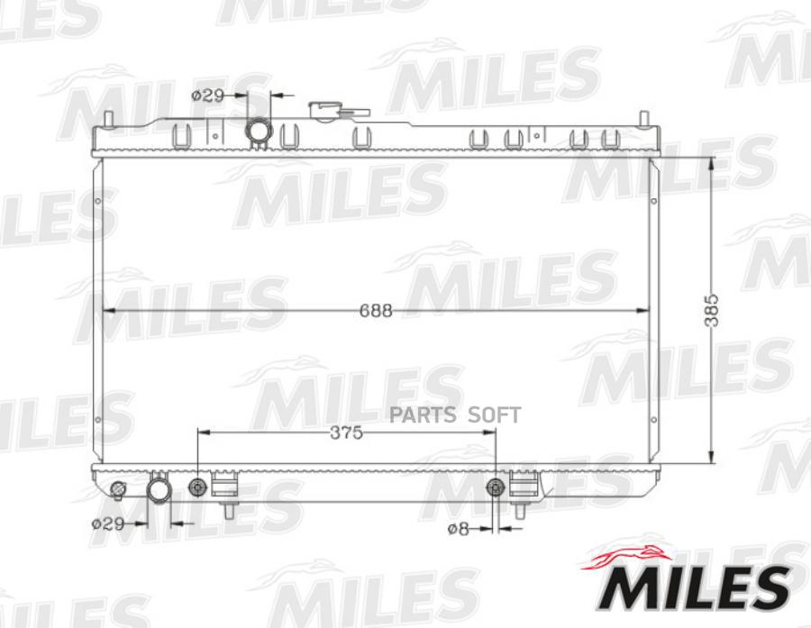 

MILES ACRB107 Радиатор NISSAN ALMERA CLASSIC 05- 1.6i AT