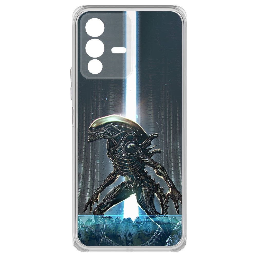

Чехол-накладка Krutoff Clear Case Чужой, Тревога для Vivo V23, Прозрачный