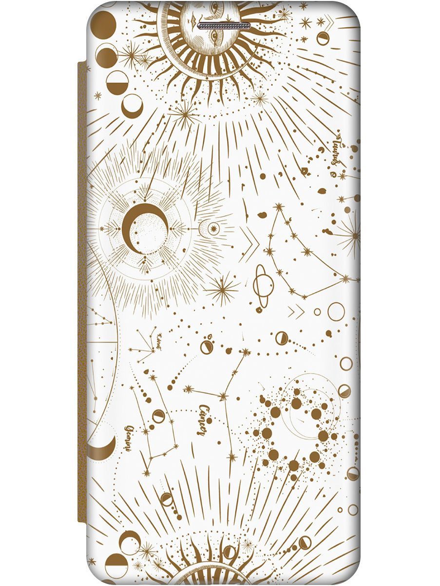 

Чехол на Samsung Galaxy A54 5G "Карта звездного неба" золотистый, Белый;золотистый, 158782