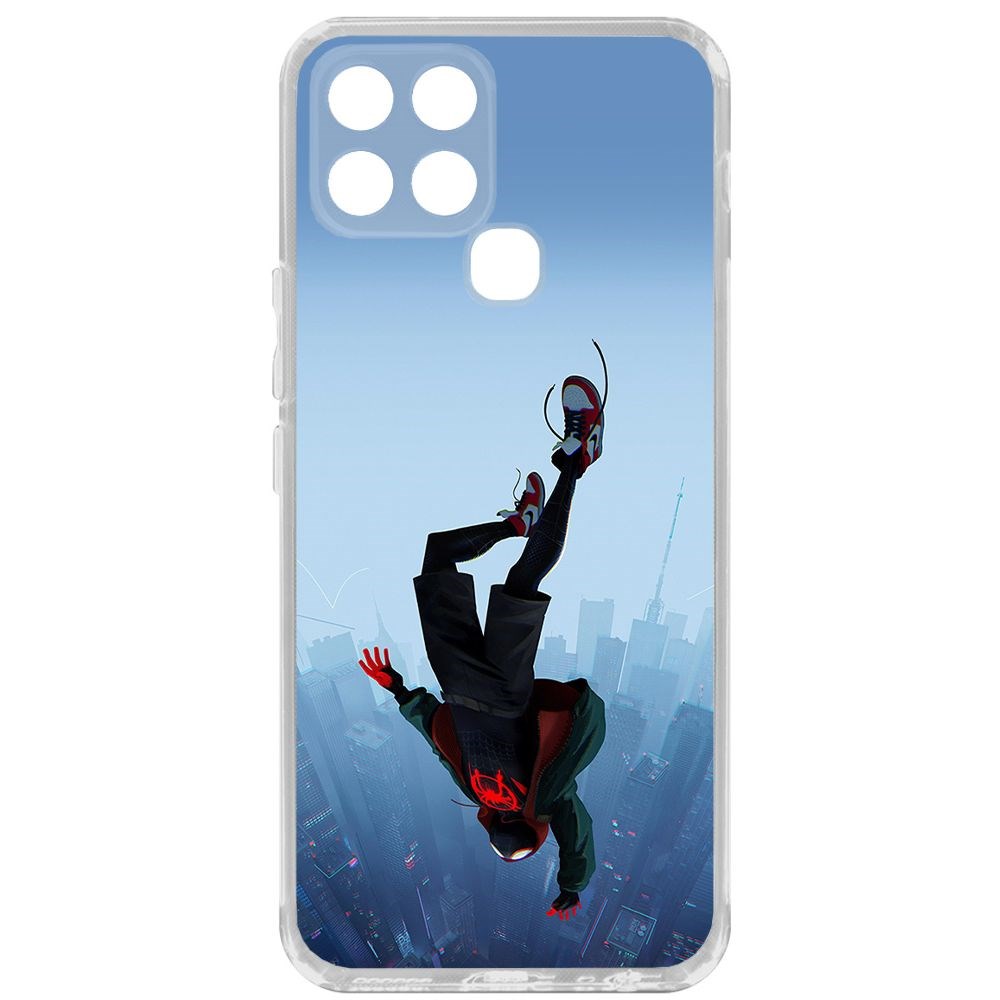 Чехол-накладка Krutoff Clear Case Человек-Паук, Майлз Моралес для Infinix Smart 6