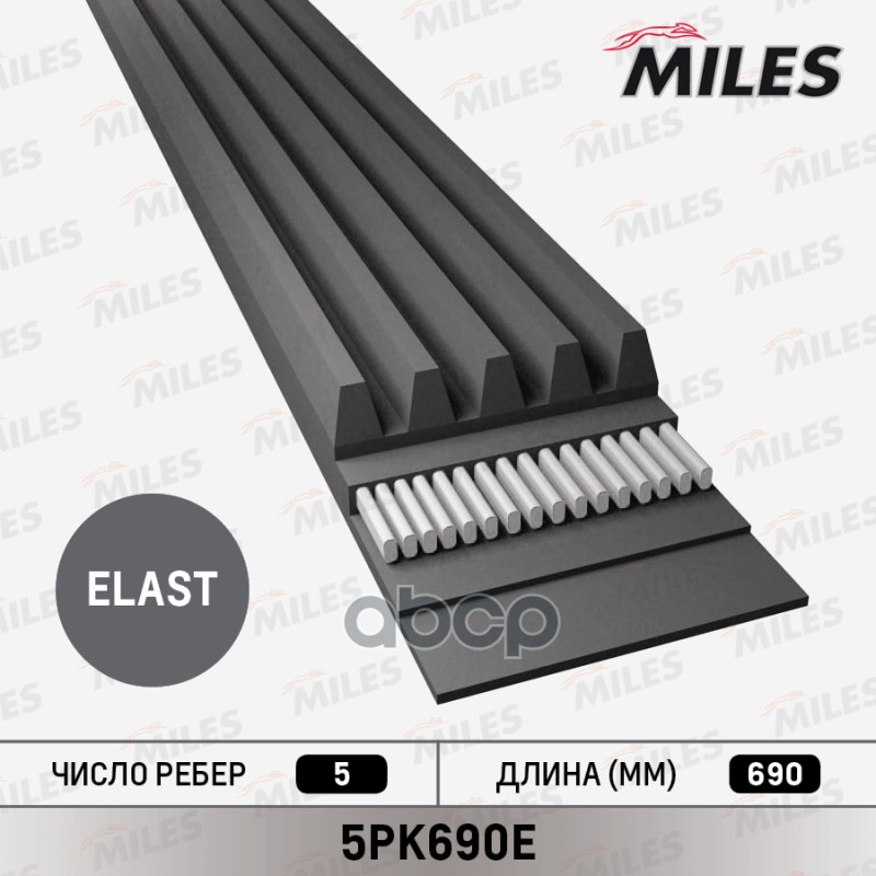 

MILES 5PK690E Ремень приводной поликлиновой 5PK690E