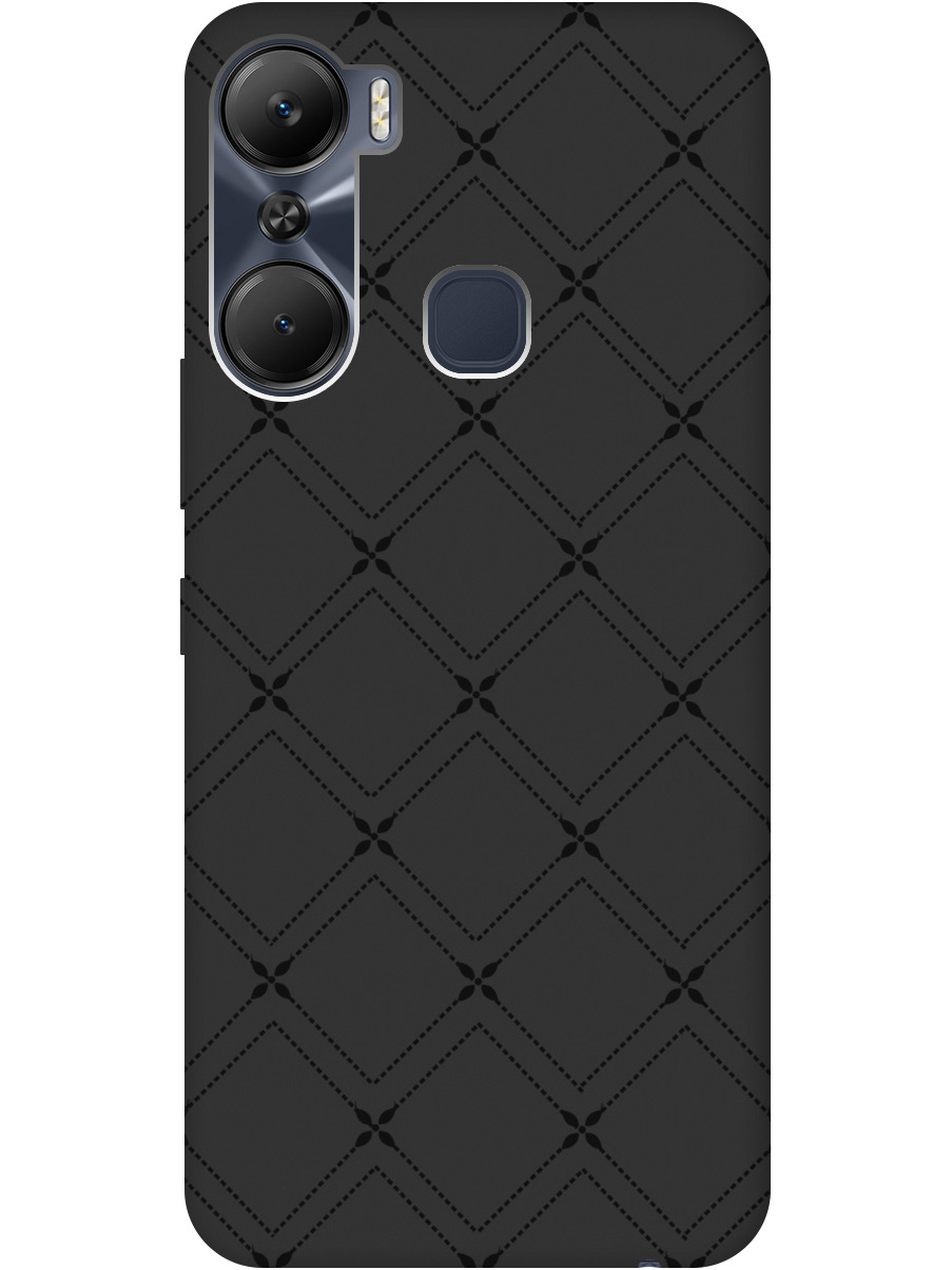 

Силиконовый чехол на Infinix Hot 12 Pro с рисунком "Стильные линии" Soft Touch черный, 20000545