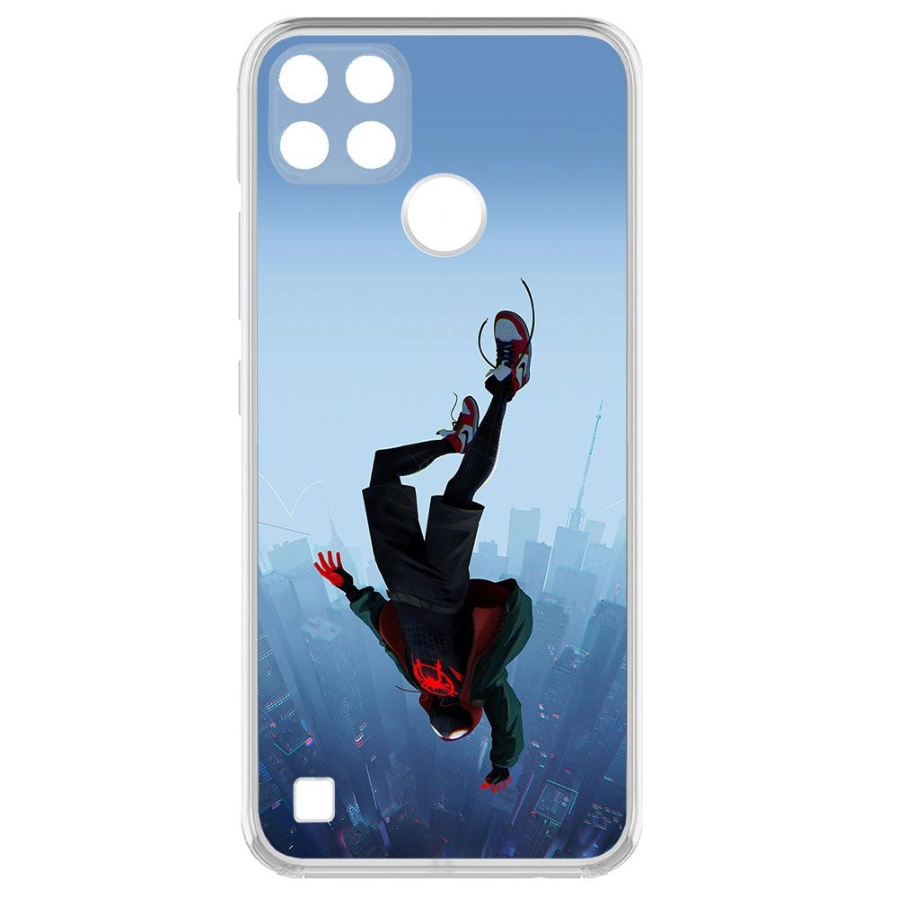 

Чехол-накладка Krutoff Clear Case Человек-Паук, Майлз Моралес для Realme C25Y, Прозрачный