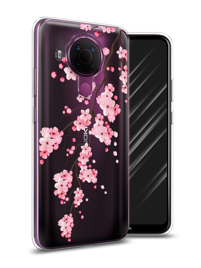 

Чехол Awog на Nokia 5.4 / Нокиа 5.4 "Розовая сакура", Розовый;коричневый, 123650-8