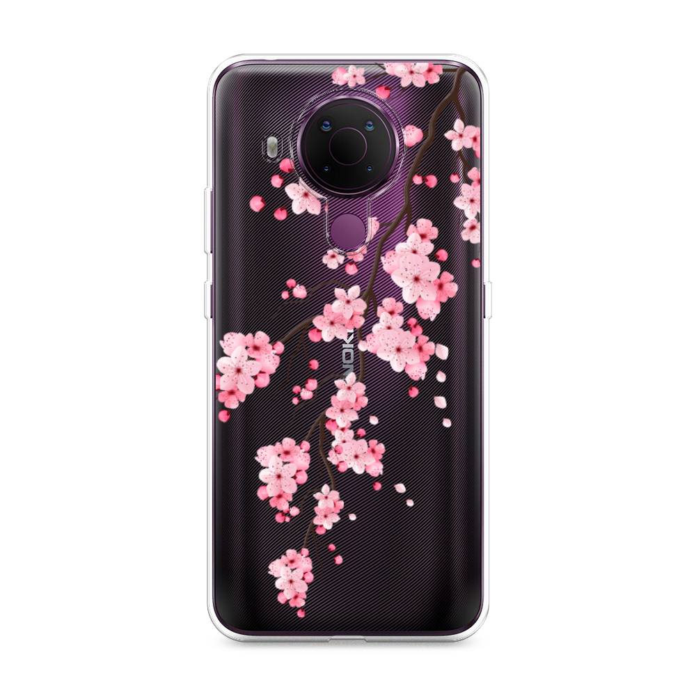 фото Чехол awog "розовая сакура" для nokia 5.4