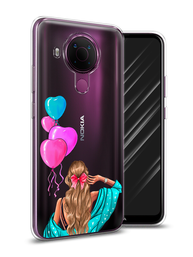 

Чехол Awog на Nokia 5.4 / Нокиа 5.4 "День Рождения", Голубой;розовый;бежевый, 123650-7