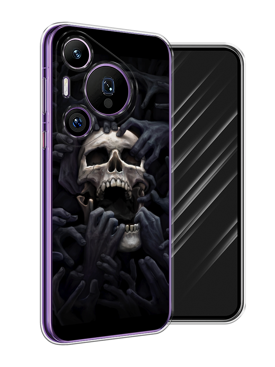

Чехол Awog на Huawei Pura 70 Pro/70 Pro Plus "Череп 29", Черный;серый, 6124450-1