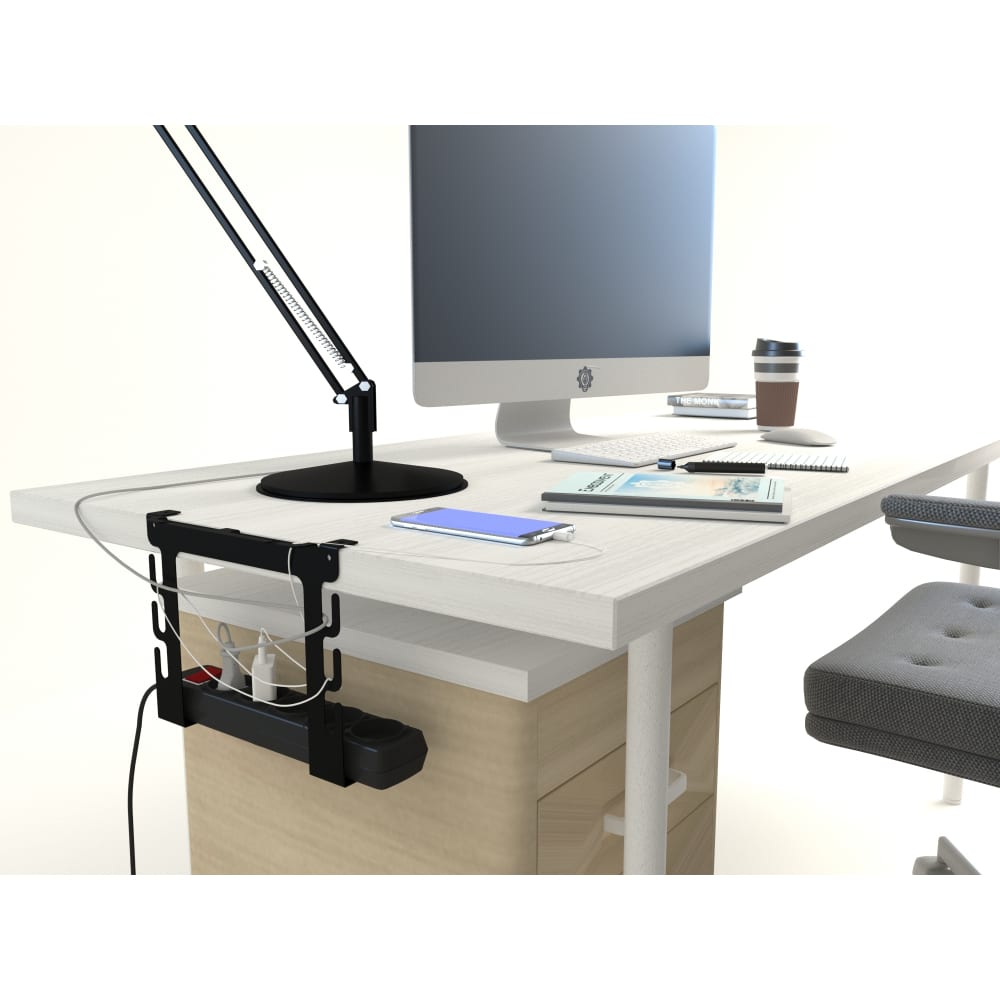 фото Держатель-органайзер для рабочего стола и сетевого фильтра embodiment черный emb-csp-b
