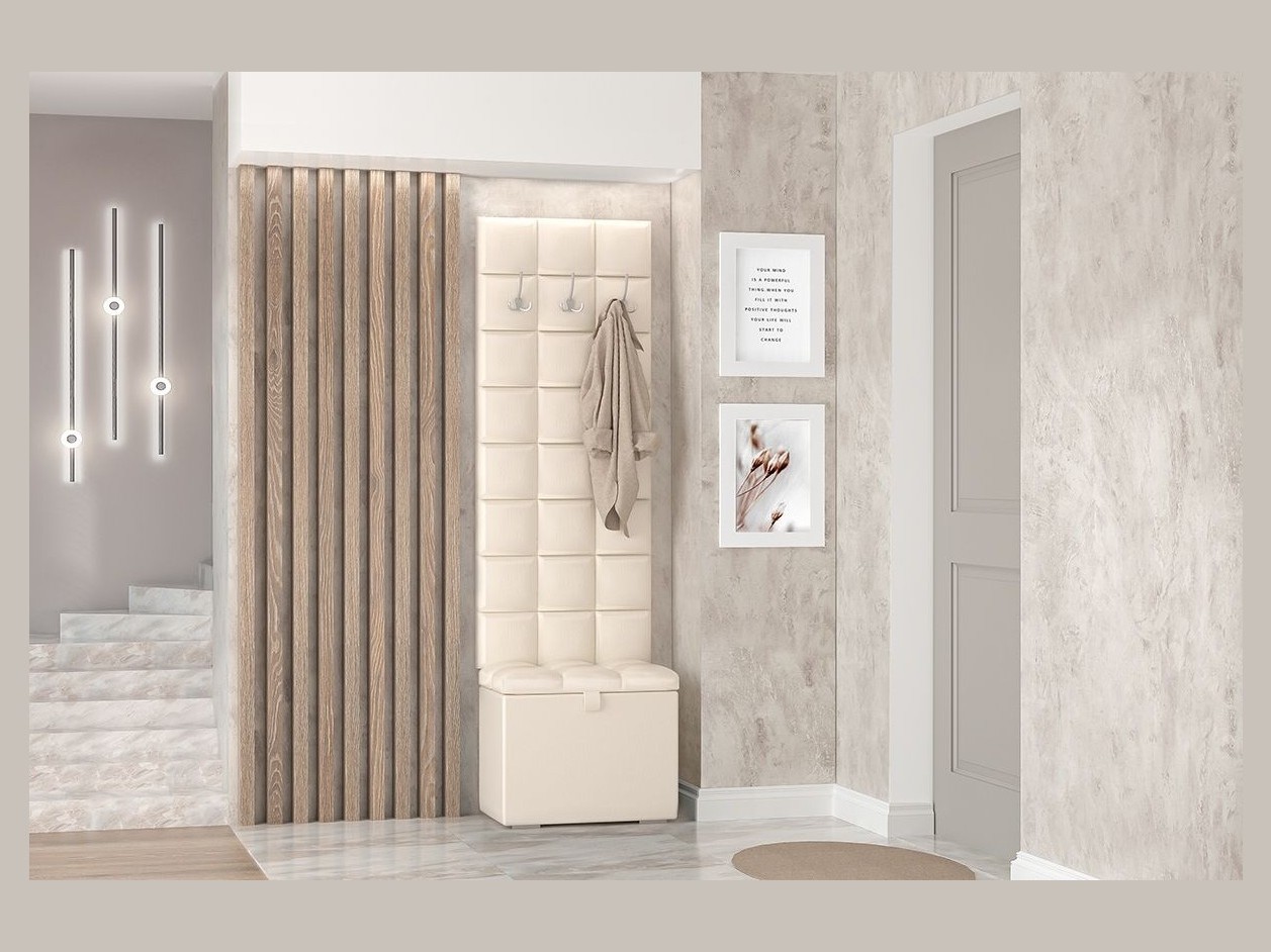 

Прихожая Диал Вешалка + Пуф Квадрат (Sontex-Beige)
