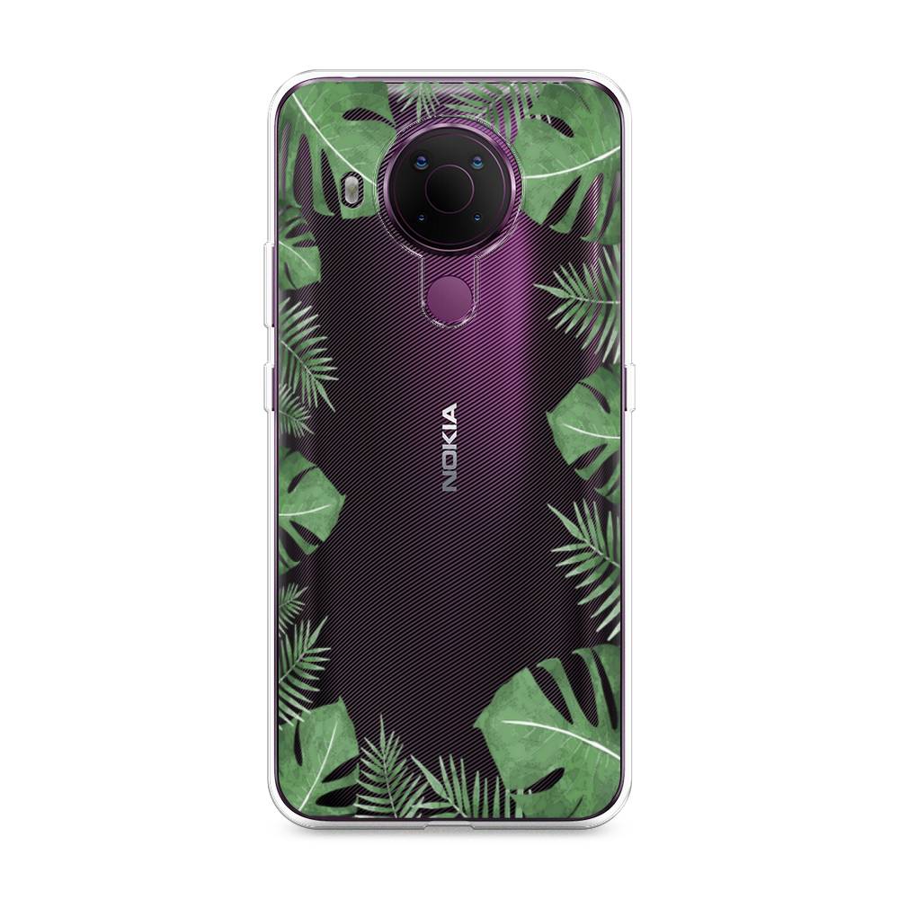 

Чехол Awog на Nokia 5.4 / Нокиа 5.4 "Листья папоротника рамка", Зеленый, 123650-8