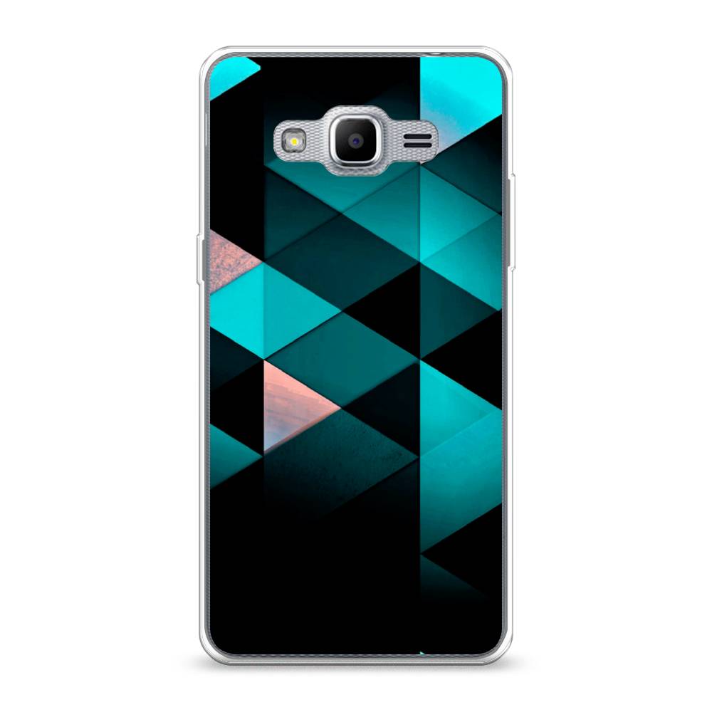 

Чехол Awog на Samsung Galaxy J2 Prime 2016 / Самсунг J2 Prime 2016 "Геометрия 16", Голубой;черный, 22350-3