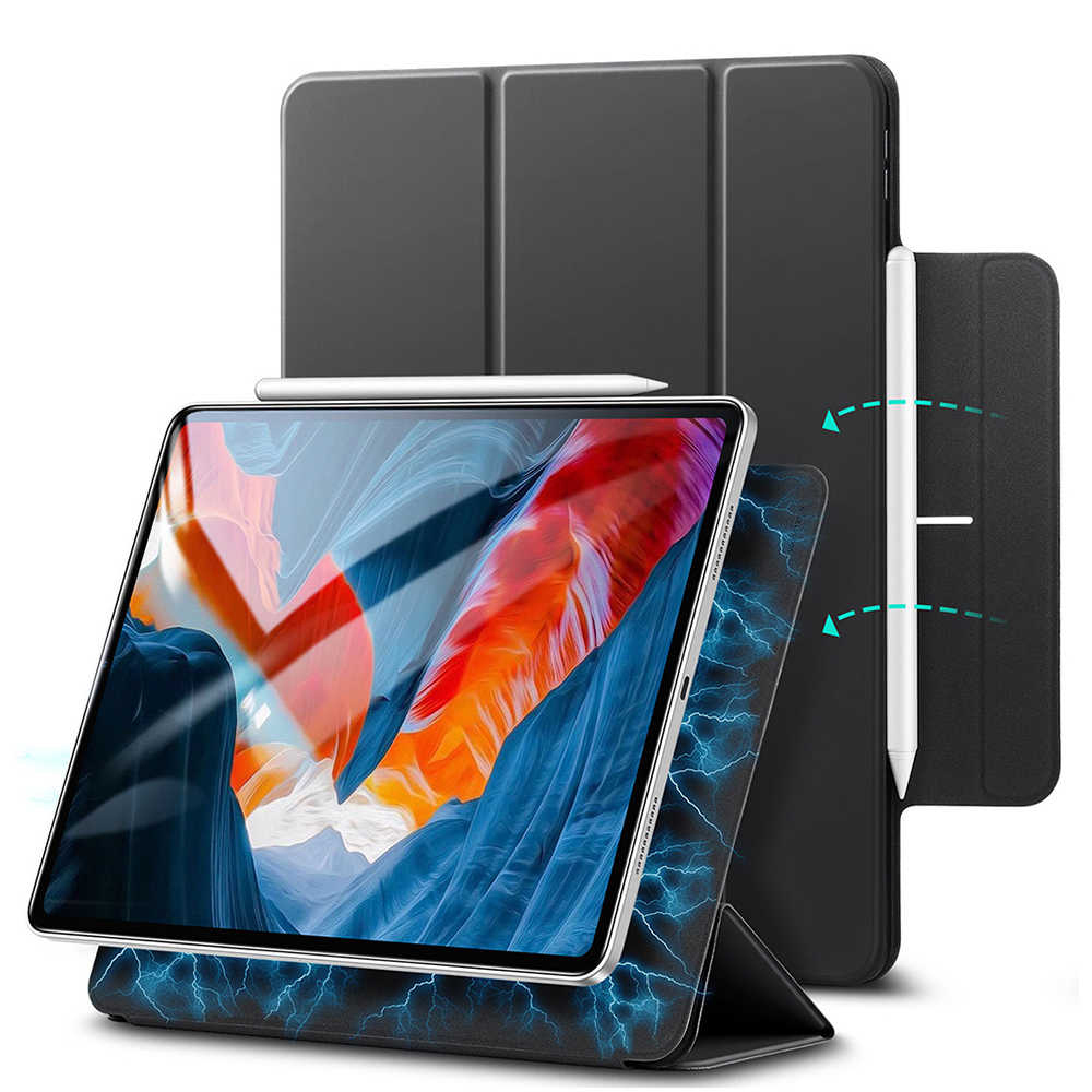 

Чехол книжка ESR Rebound Magnetic Case с застежкой iPad Pro 12.9(2021) iPad Pro 12.9(2020), Черный, Magnetic Case iPad Pro 12.9