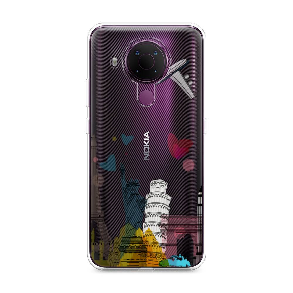 

Чехол Awog на Nokia 5.4 / Нокиа 5.4 "Самолет путешествий", Желтый, 123650-10