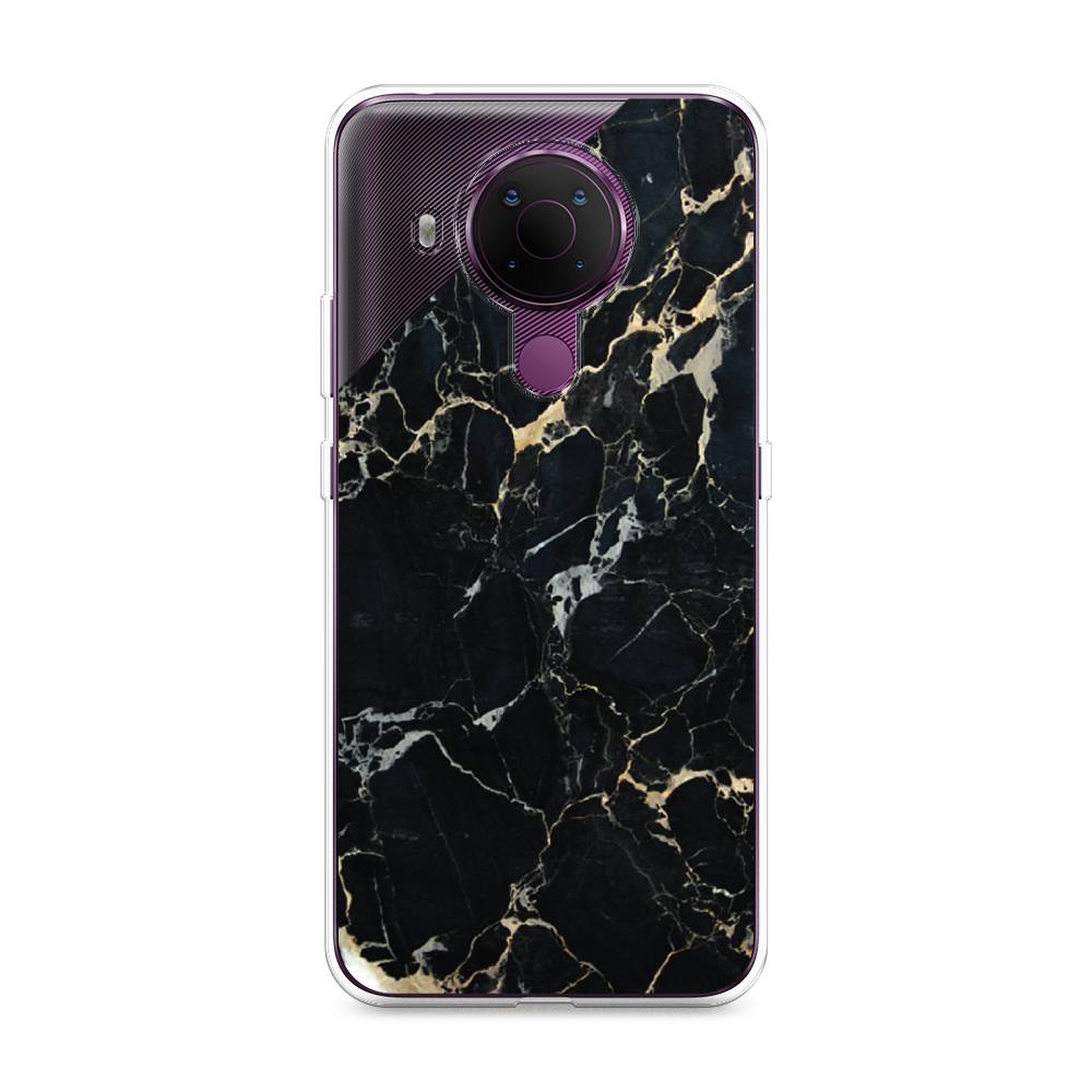 фото Чехол awog "черный мрамор уголок" для nokia 5.4