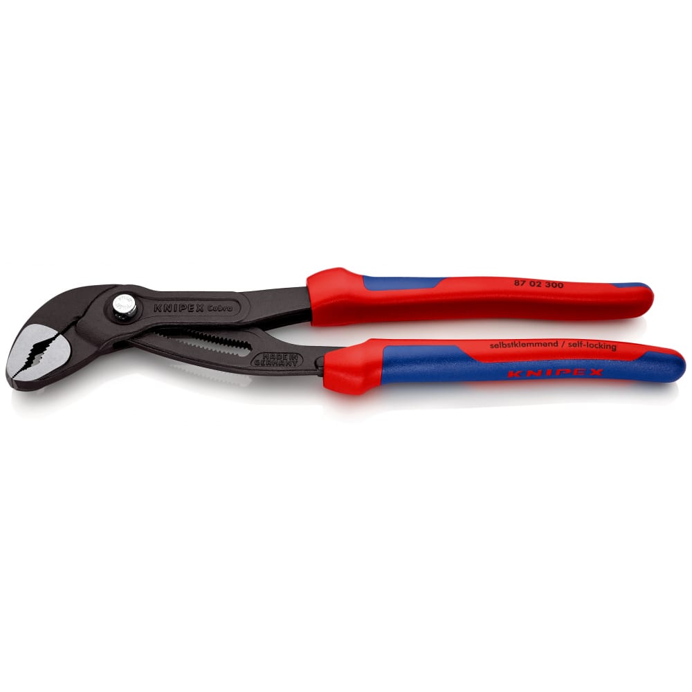 

Переставные клещи Knipex Cobra, 70 мм (2 3/4"), 300 мм, серые, 2К ручки, KN-8702300SB