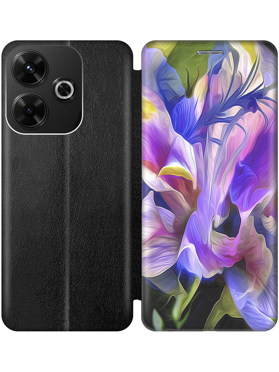 

Чехол-книжка на Xiaomi Redmi 13 / Redmi Note 13R, Poco M6 4g с принтом черный 811879, Черный;зеленый;синий;фиолетовый, 783988621