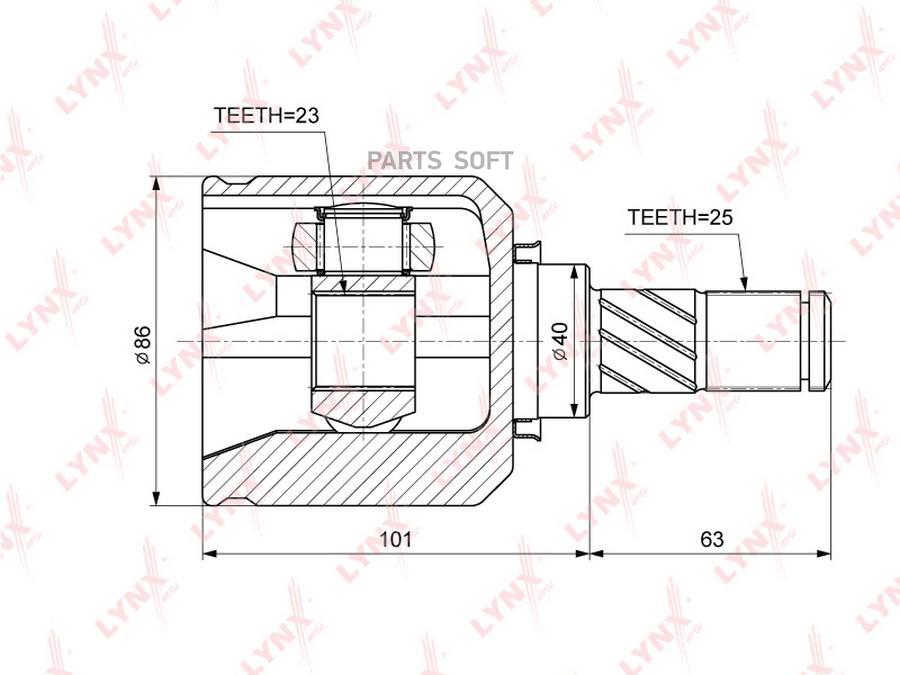 

ШРУС внутр.NISSAN AD(Y10/1) 1.5-1.8 90-05 / Almera(N15/6) 1.6-2.0D 95=>