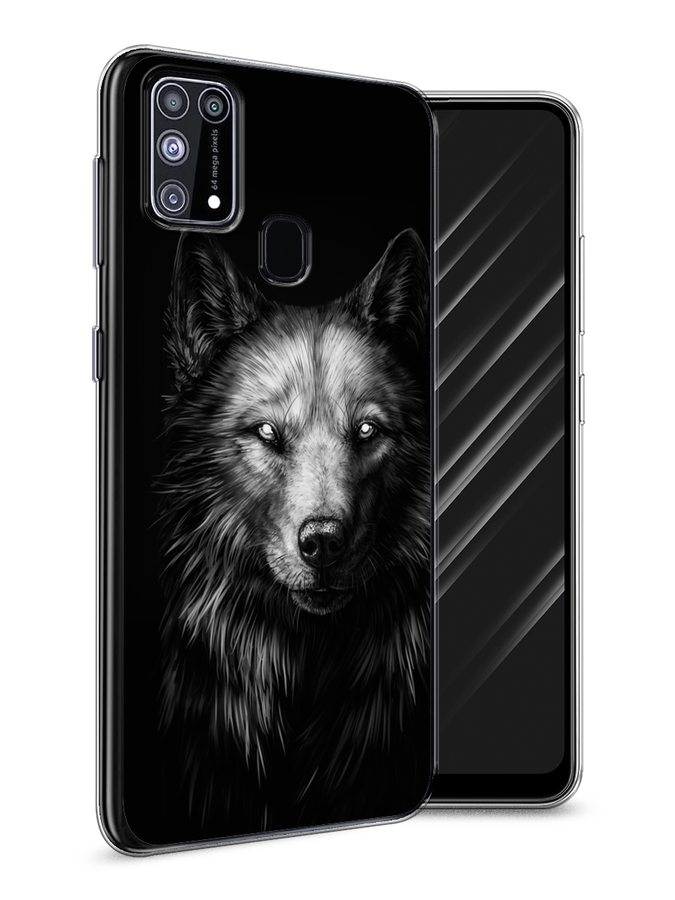 

Чехол Awog на Samsung Galaxy M31 / Самсунг M31 "Волк черно белый", Разноцветный, 2100750-1