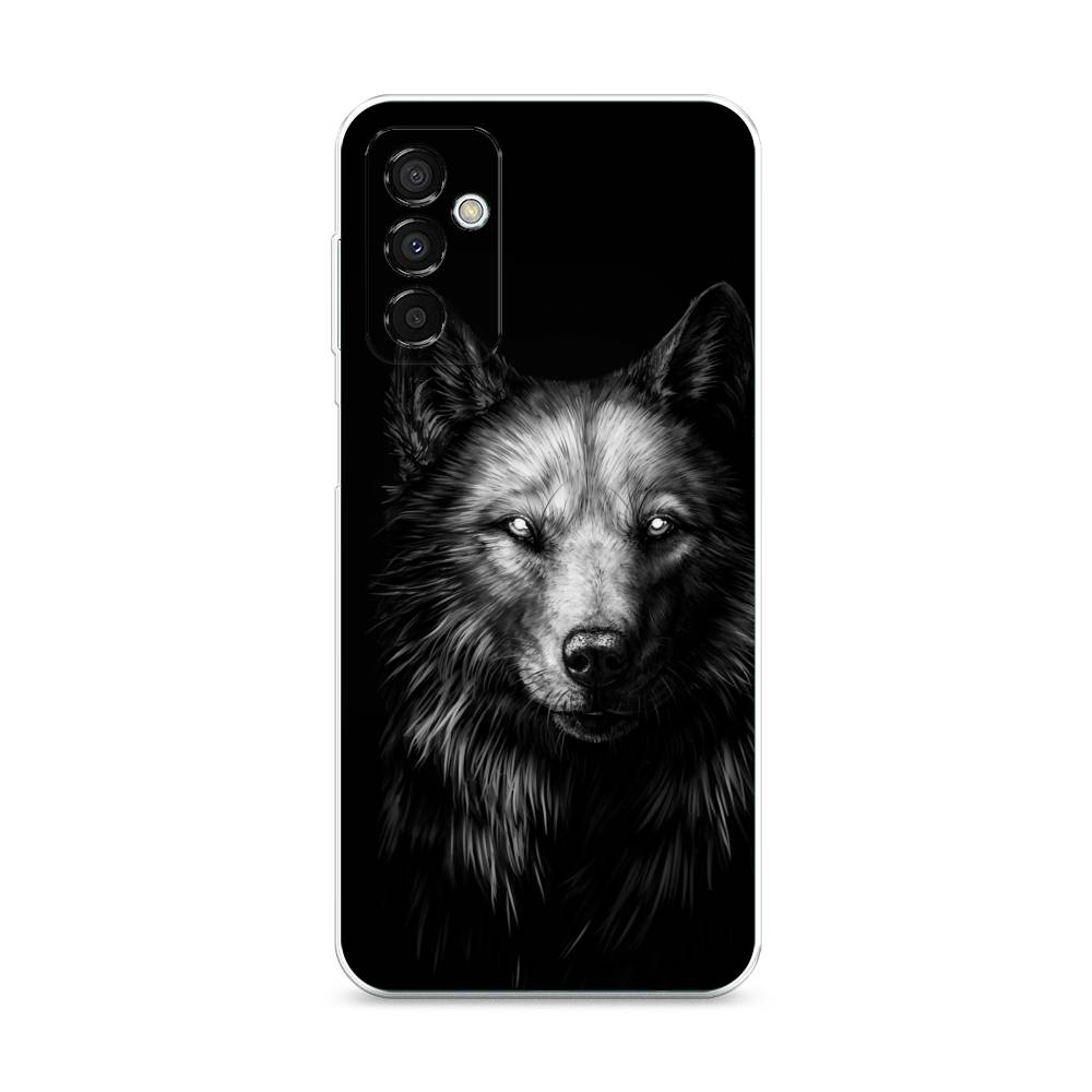 фото Силиконовый чехол "волк черно белый" на samsung galaxy m23 5g awog