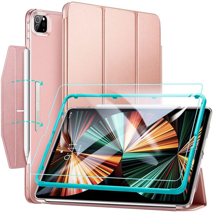 Чехол книжка ESR Ascend Trifold Case для iPad Pro 12.9 (2021) Rose Gold, розовое золото