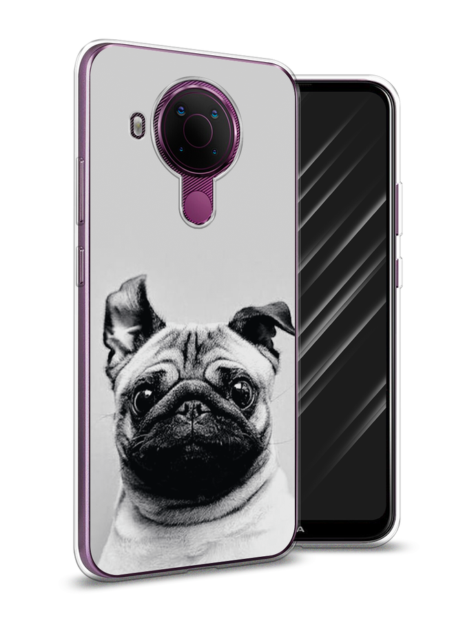 

Чехол Awog на Nokia 5.4 / Нокиа 5.4 "Ушастый мопс", Серый, 123650-1